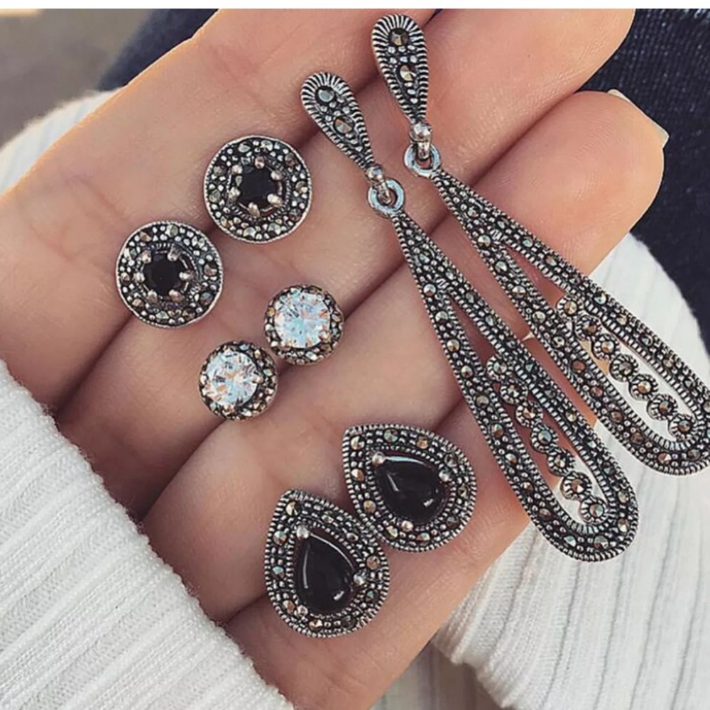 Fashion earring gift idea 4 sets of earrings